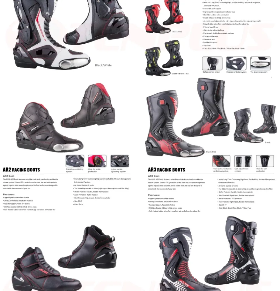 AUGI Racing Boots AR3-1 Black | Lazada Philippines