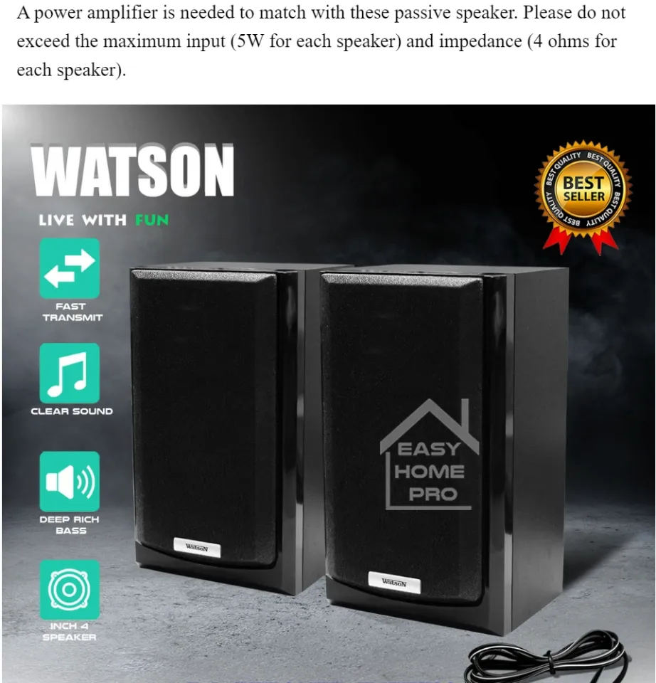 WATSON CO-1431SAT Passive Speakers Bookshelf Speakers Pair