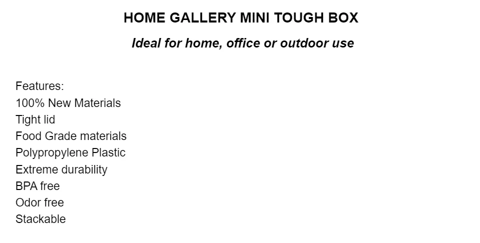 Home Gallery Mini Tough Box, Set of 2's