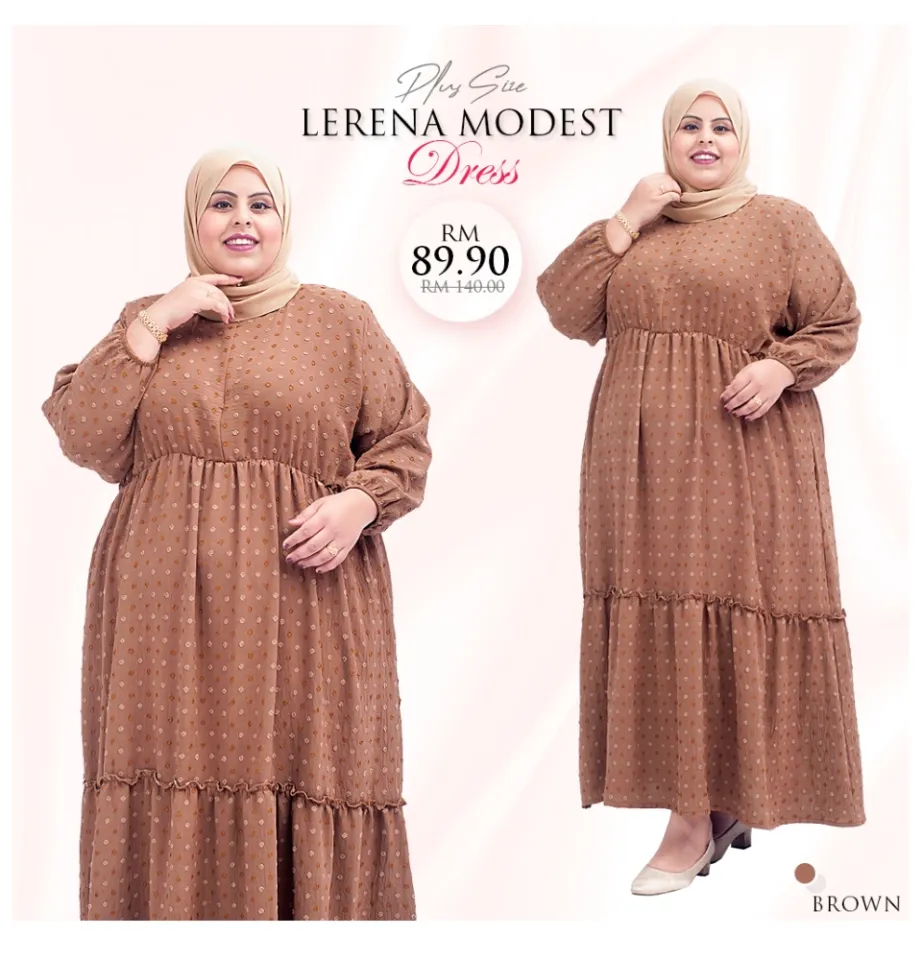 New Arrivals 2023 Lerena Plus Size Modest Dresses by Haute Binti Muslimah Lazada