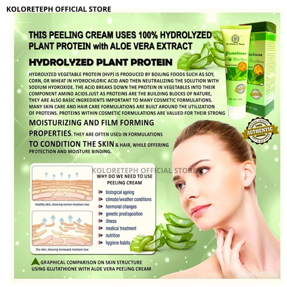 glutathione with aloe vera peeling cream benefits Original COD 100% Authentic The History of Beauty Magic Gel auro wellness glutathione spray