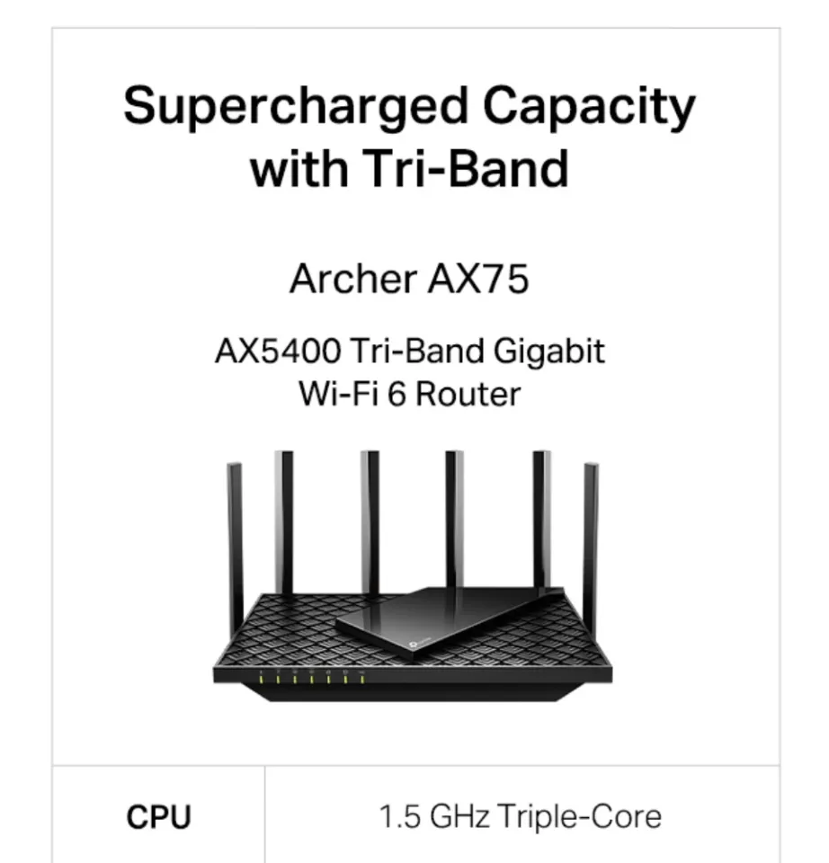 Archer AX72, AX5400 Dual-Band Gigabit Wi-Fi 6 Router