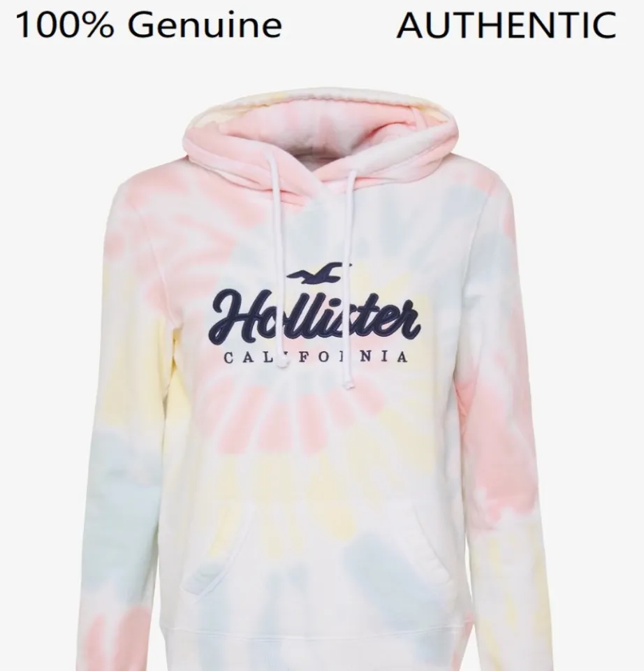 Hollister pink tie dye hot sale hoodie