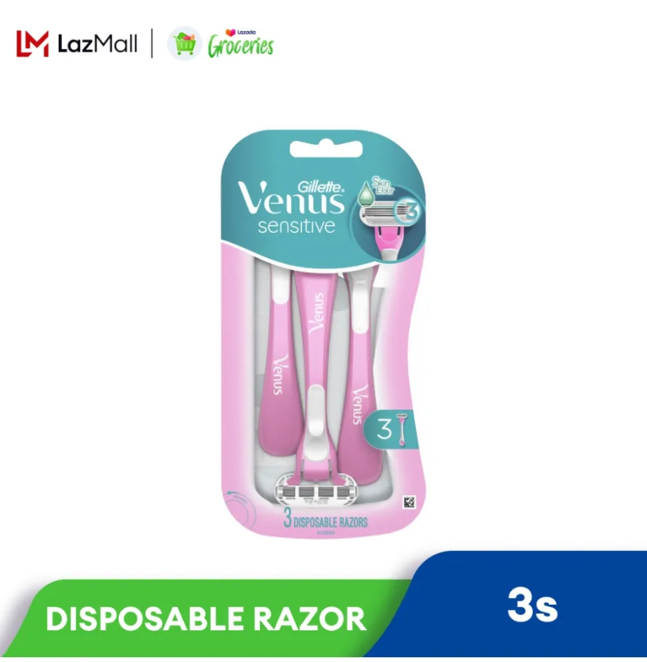 Gillette Venus Sensitive Women's Disposable Razor, 3 Pack