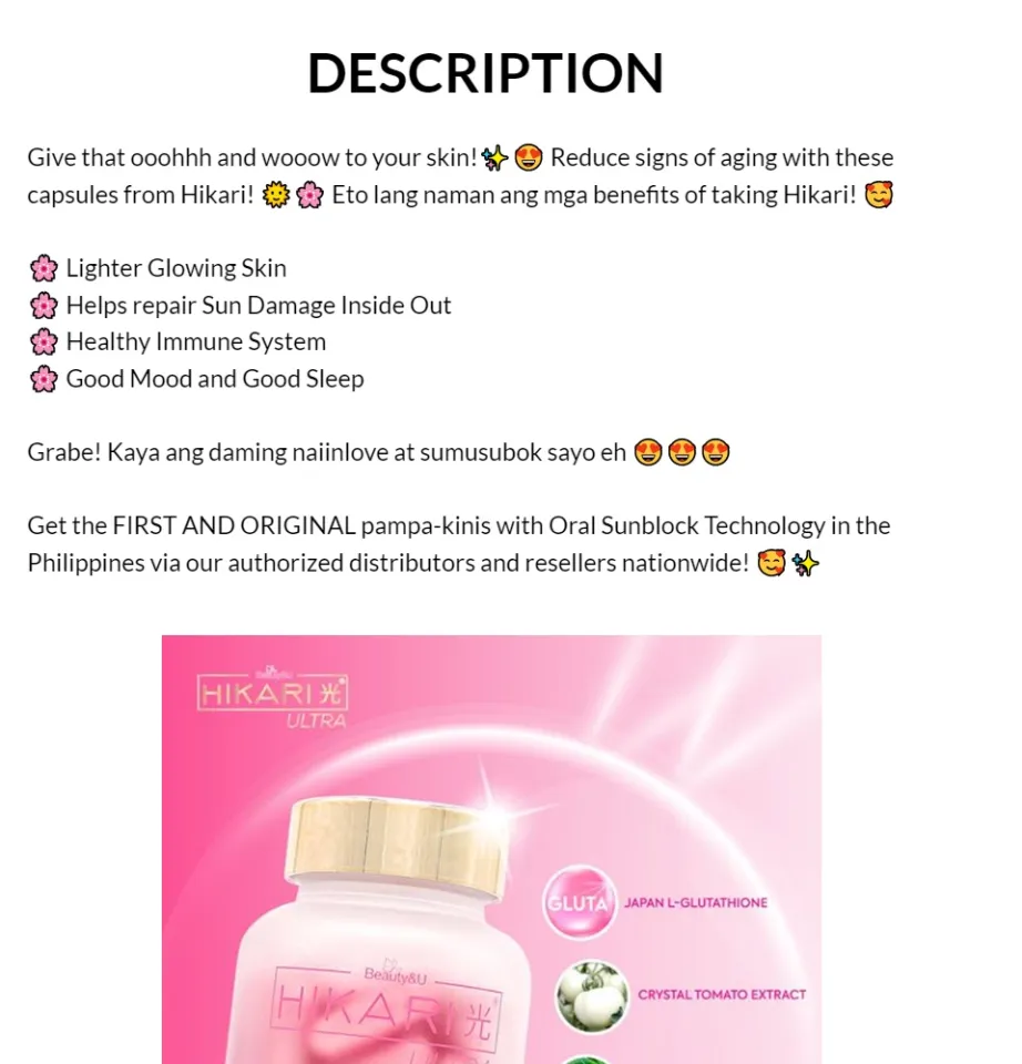 hikari glutathione benefits Hikari Aurum S-Acetyl Glutathione Sakura White Tomato Ceramide 30 Capsules main image 0