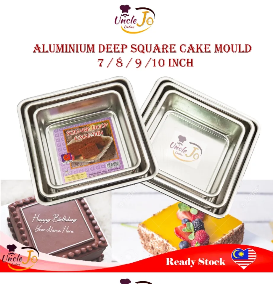 Aluminium Deep Square Cake Mould 10 Inch Loyang