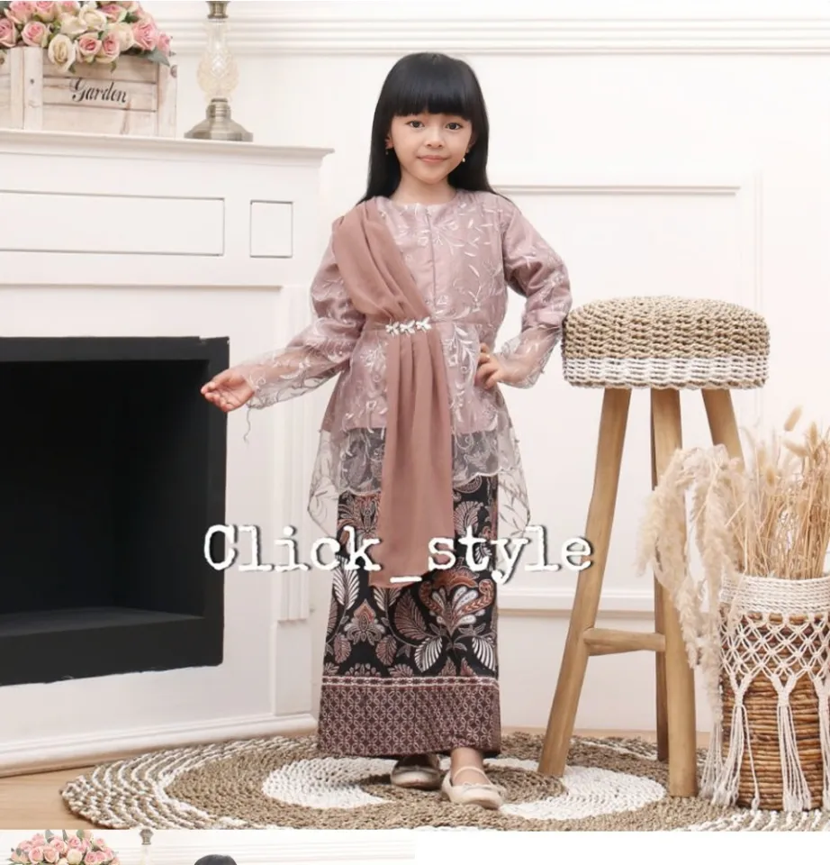 Dress brokat modern clearance anak