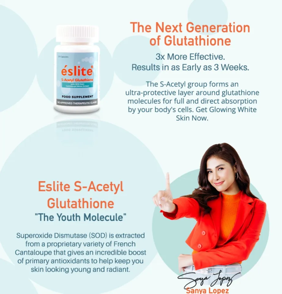 eslite glutathione benefits OFFICIAL] Eslite S-Acetyl Glutathione 2 Bottles