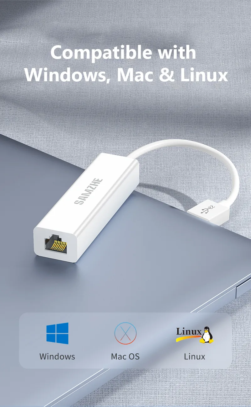 Features: 1. Support win8 / 10/11, Linux & MAC , plug in to use. 2. Strong and durable. 3. Wired network, more stable than WiFi, the game will not be stuck, not offline, play games. Package Includes: 1 * Adapter