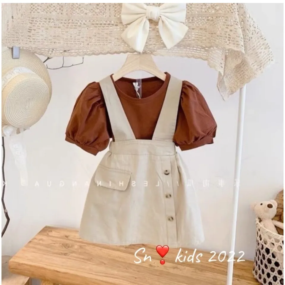 Set áo yếm lụa phối váy cho bé gái 8-22kg - váy trung thu cho bé gái - váy  bé gái | Lazada.vn