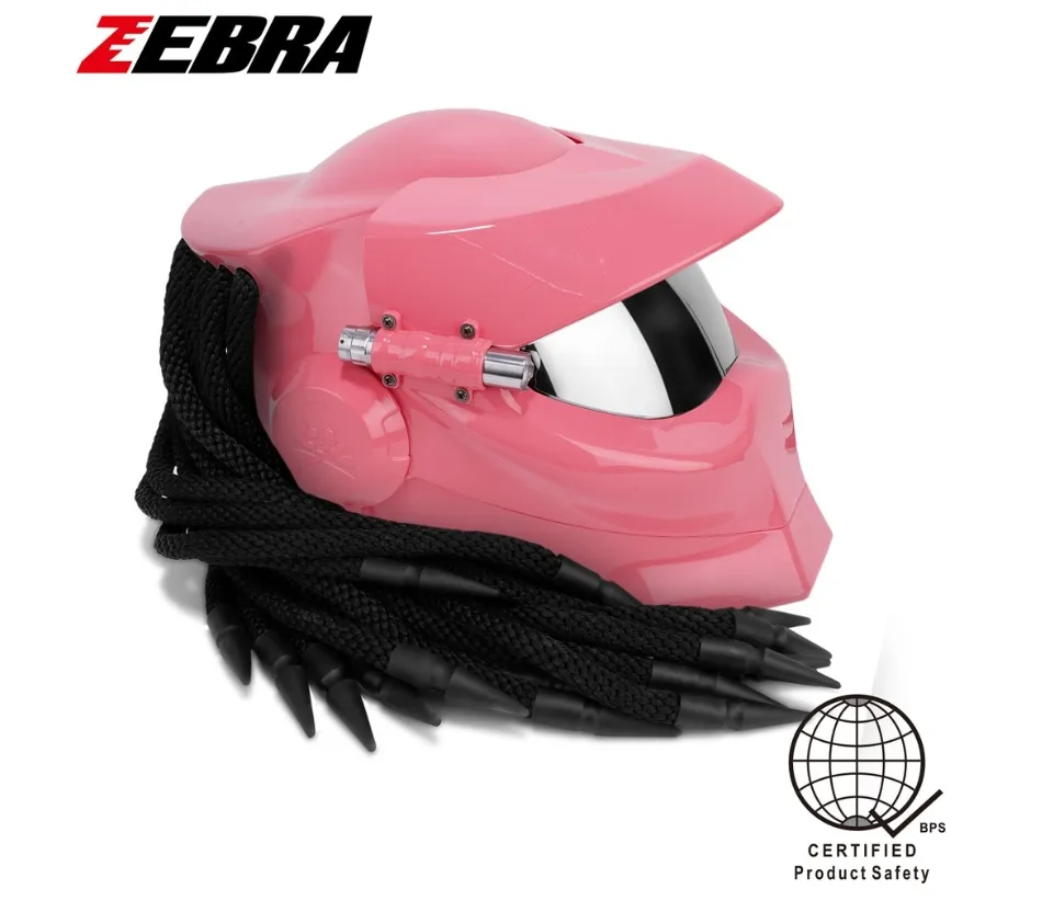 ZEBRA YM-211 Motorcycle Helmets PREDATOR Open Face Modular Motor