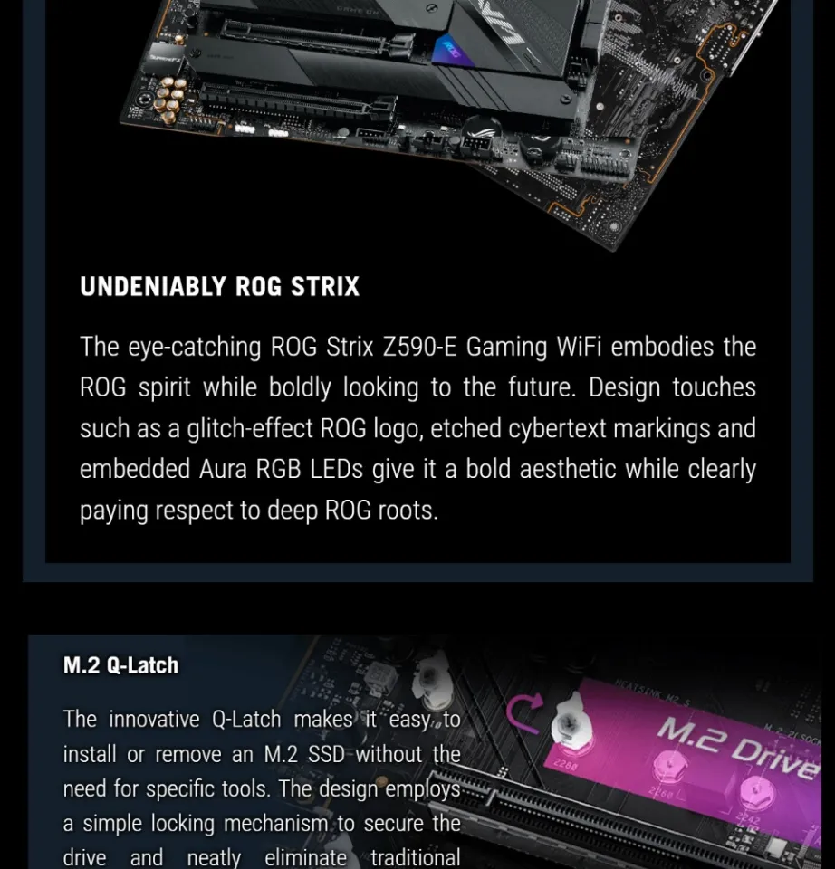 ROG STRIX Z590-E GAMING WIFI Intel®Z590 LGA 1200 ATX motherboard