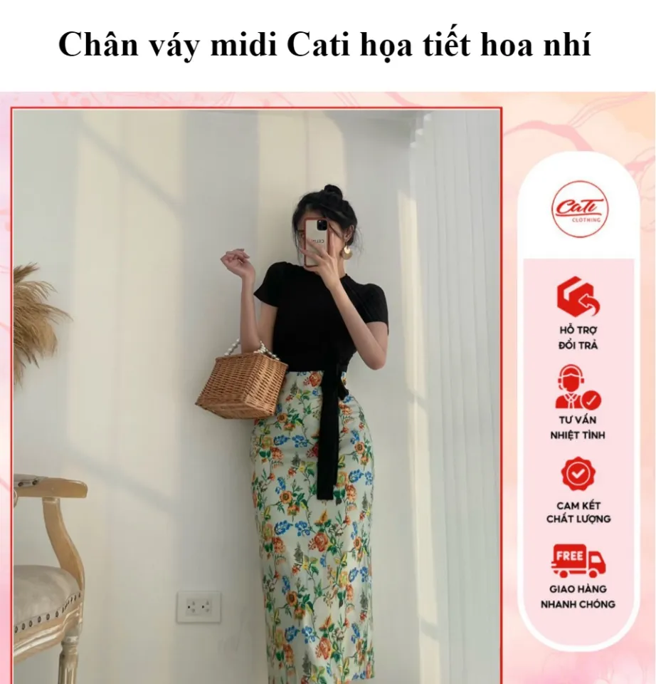Chân váy hoa bút chì đẹp hè 2018 phong cách công sở hàn quốc - Thời trang -  Việt Giải Trí
