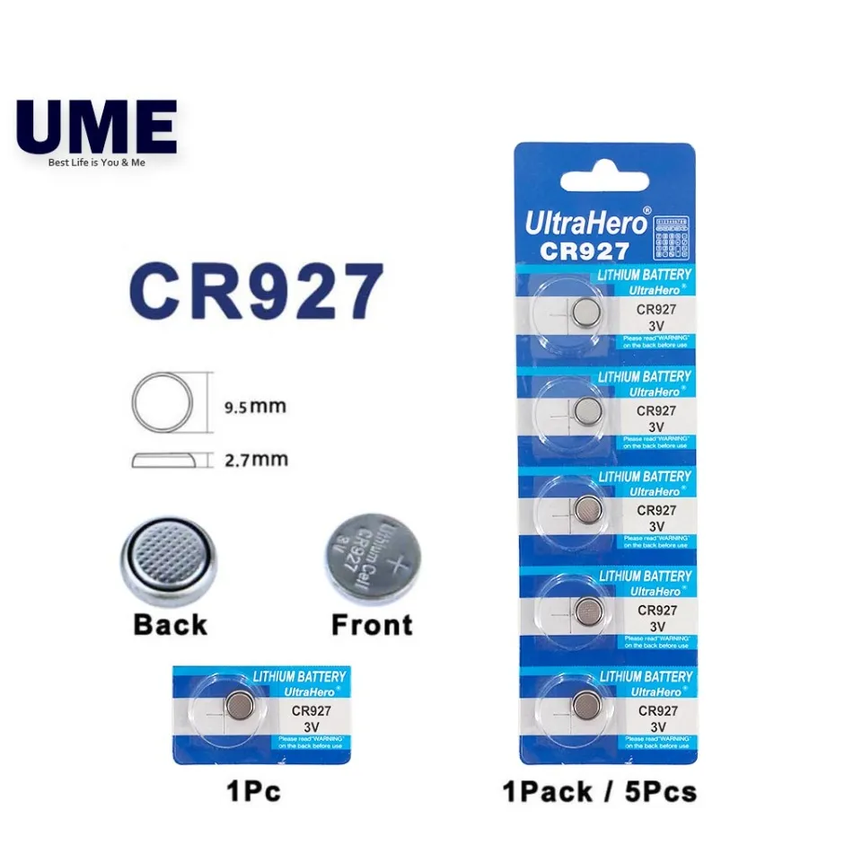 HINAYOSAN 5/10Pcs CR927 Batterie a Bottone 3V Batterie al Litio Sostituzione per Orologi Calcolatrici Telecomando Giocattolo
