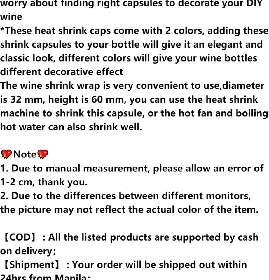 200 Pcs PVC Heat Shrink Capsules Wine Shrink Wrap Wine Bottle Capsules Caps Home - View #9