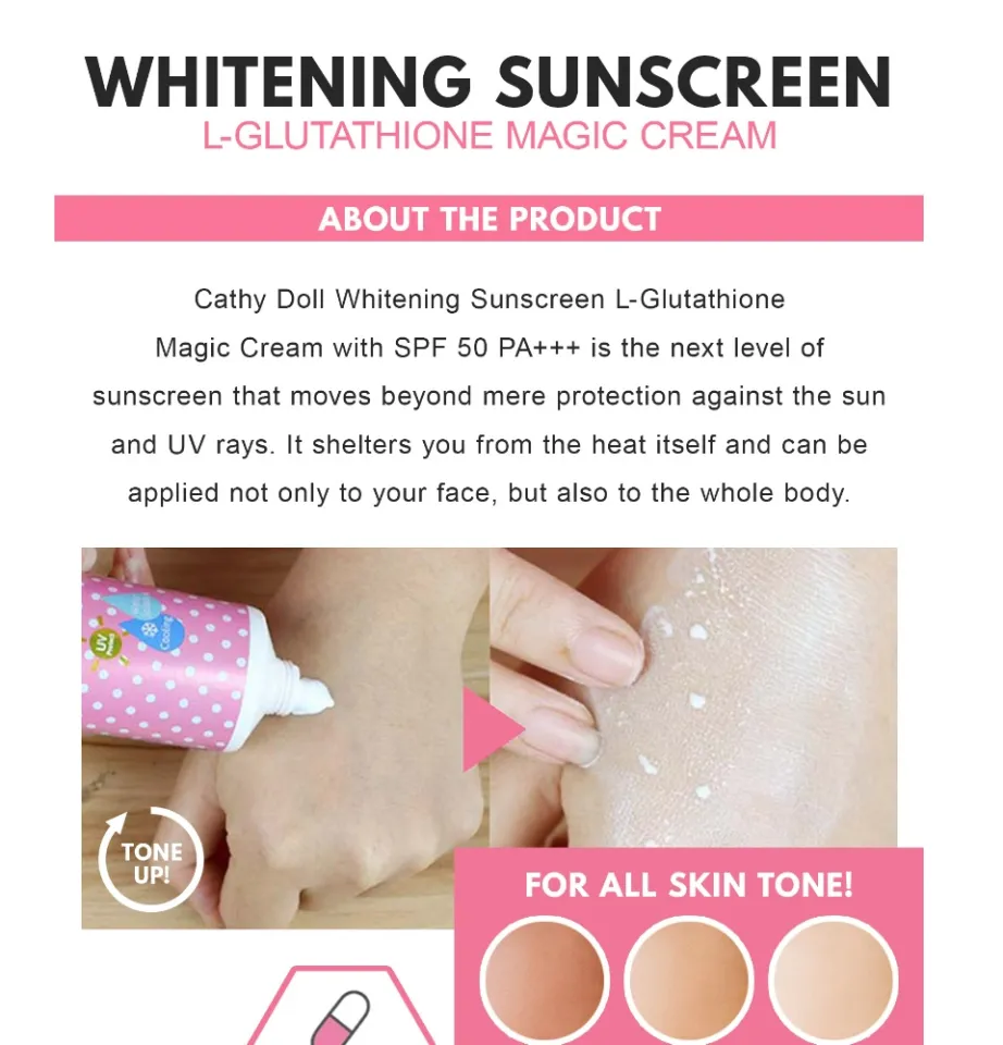cathy doll l glutathione magic cream review Cathy Doll L-glutathione Magic Cream SPF50 60ml