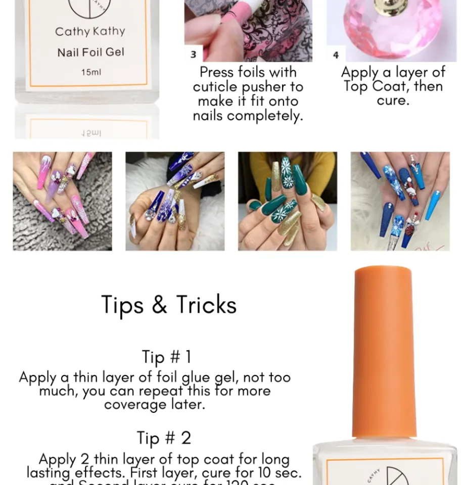 Berfly Cathy Kathy Nail Foil Glue Gel in Gel Type and Air-Dry