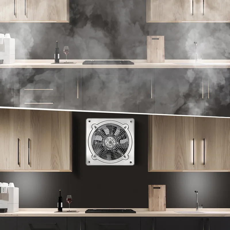 Powerful Exhaust Fan Ventilation Stainless Steel Oil Fume Exhaust