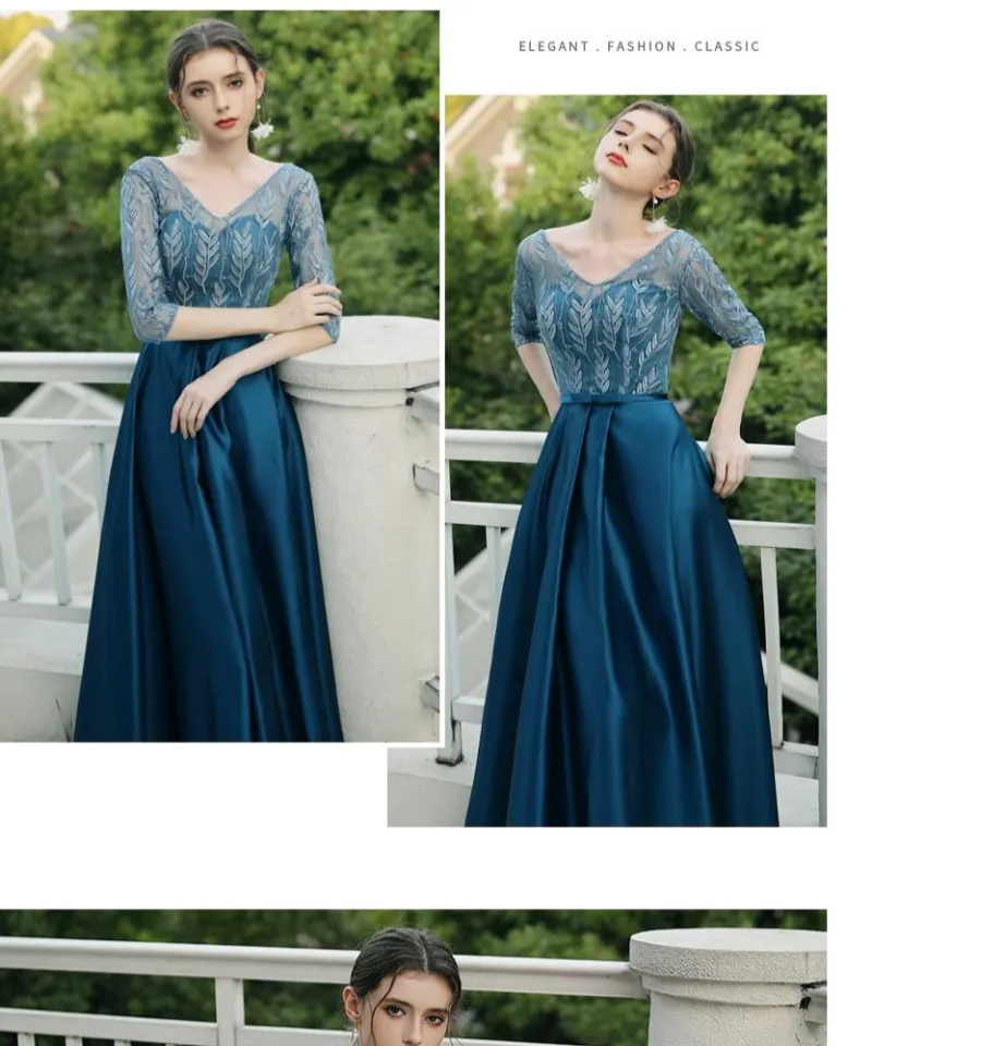 Elegant Long Gown Evening Dresses Party Cocktail Dress Wedding Birthday Party Dress for Women Formal Long Dress Lazada PH