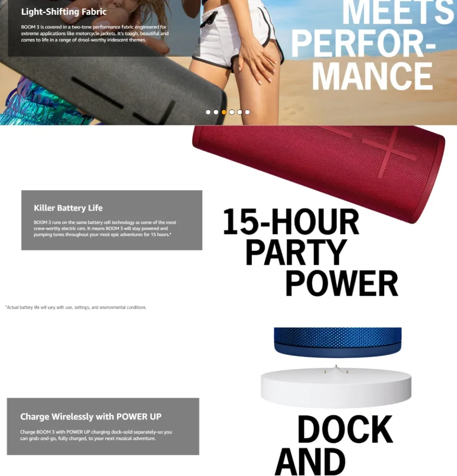 Ultimate Ears UE BOOM Portable Wireless Bluetooth Speaker