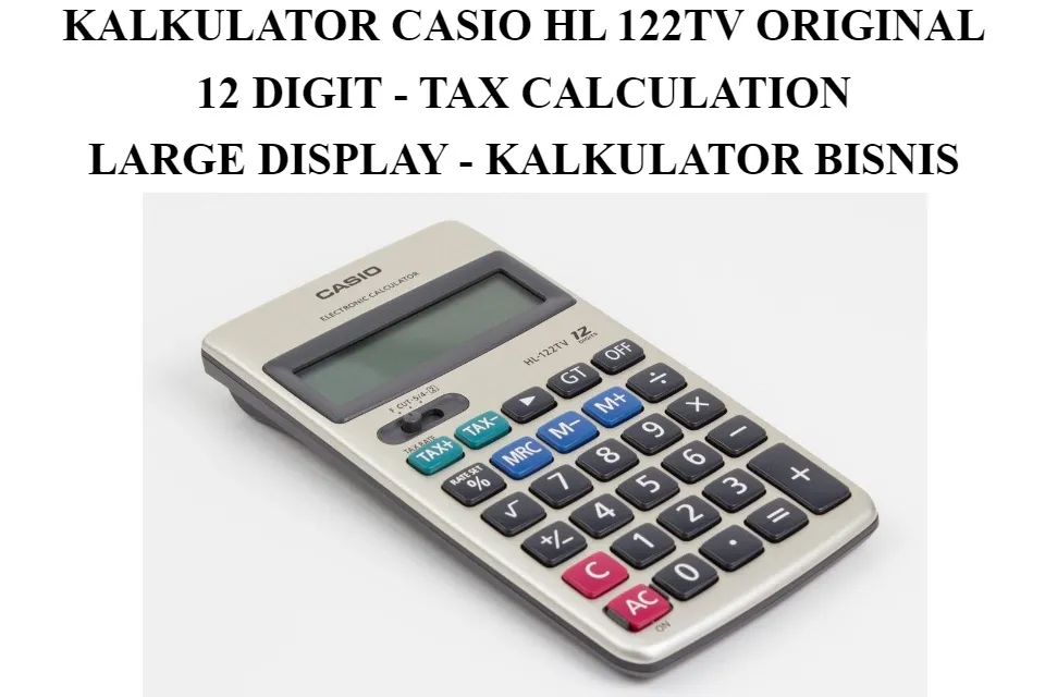 Hl 122tv Electronic Calculator Casio Casio Kalkulator Calculator 12