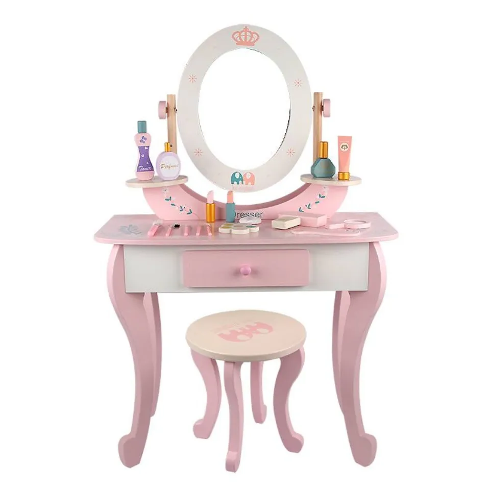 Kids wooden vanity store table