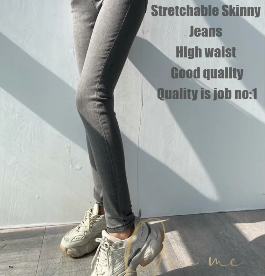 ONE ME#COD 3 buttons Stretchable High Waist Pants Skinny Jeans For