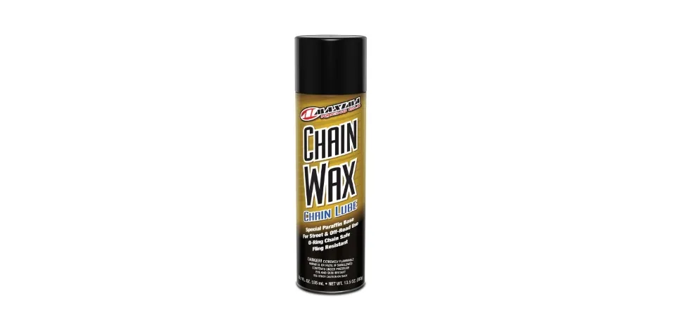 Maxima Chain Wax – 18.1 Fl Oz Aerosol – High-Stick Lubricant For Motorcycle Chains
