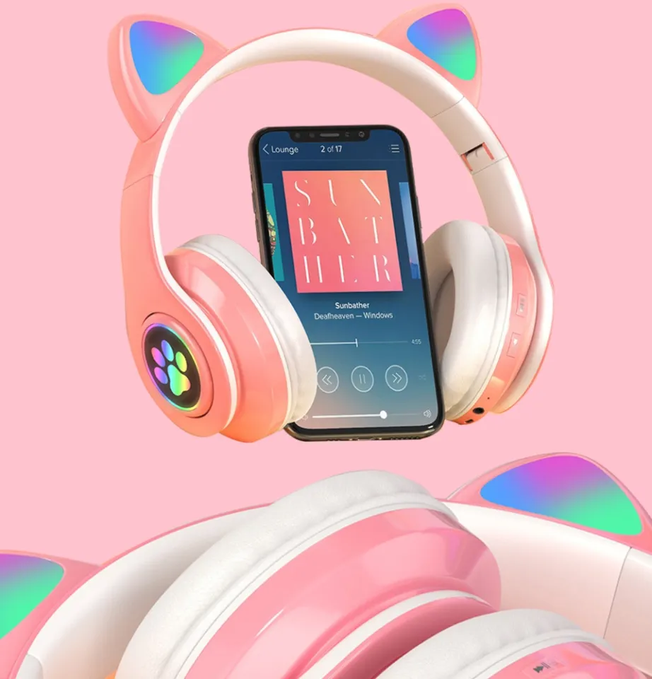 Gigaware Cat Ear LX B39B Gaming Headphone Bluetooth Wireless