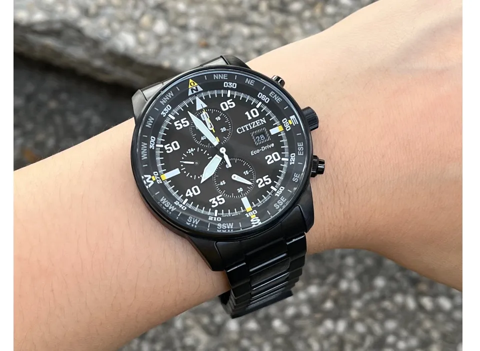 Citizen Eco Drive CA0695-84E Sports Chronograph Black Stainless