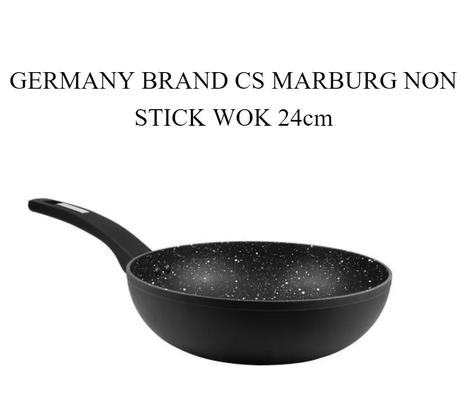 CS Kochsysteme MARBURG Wok 24cm - Induktion Geeignet Mit Antihaft-Beschichtung