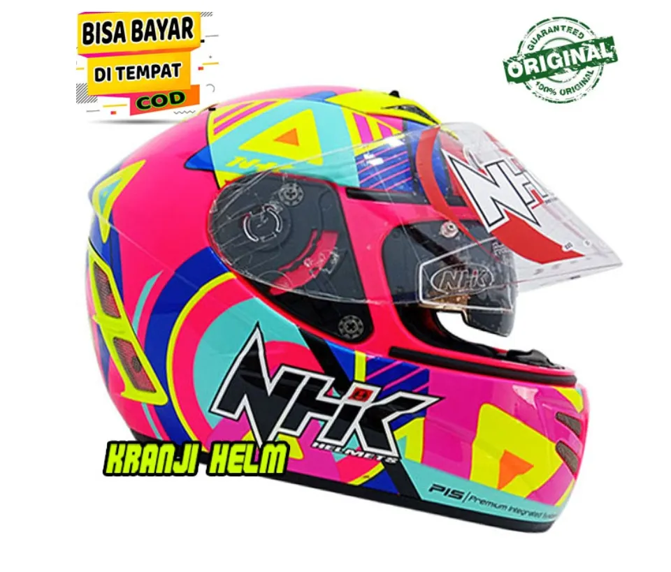 Helm full hot sale face pink