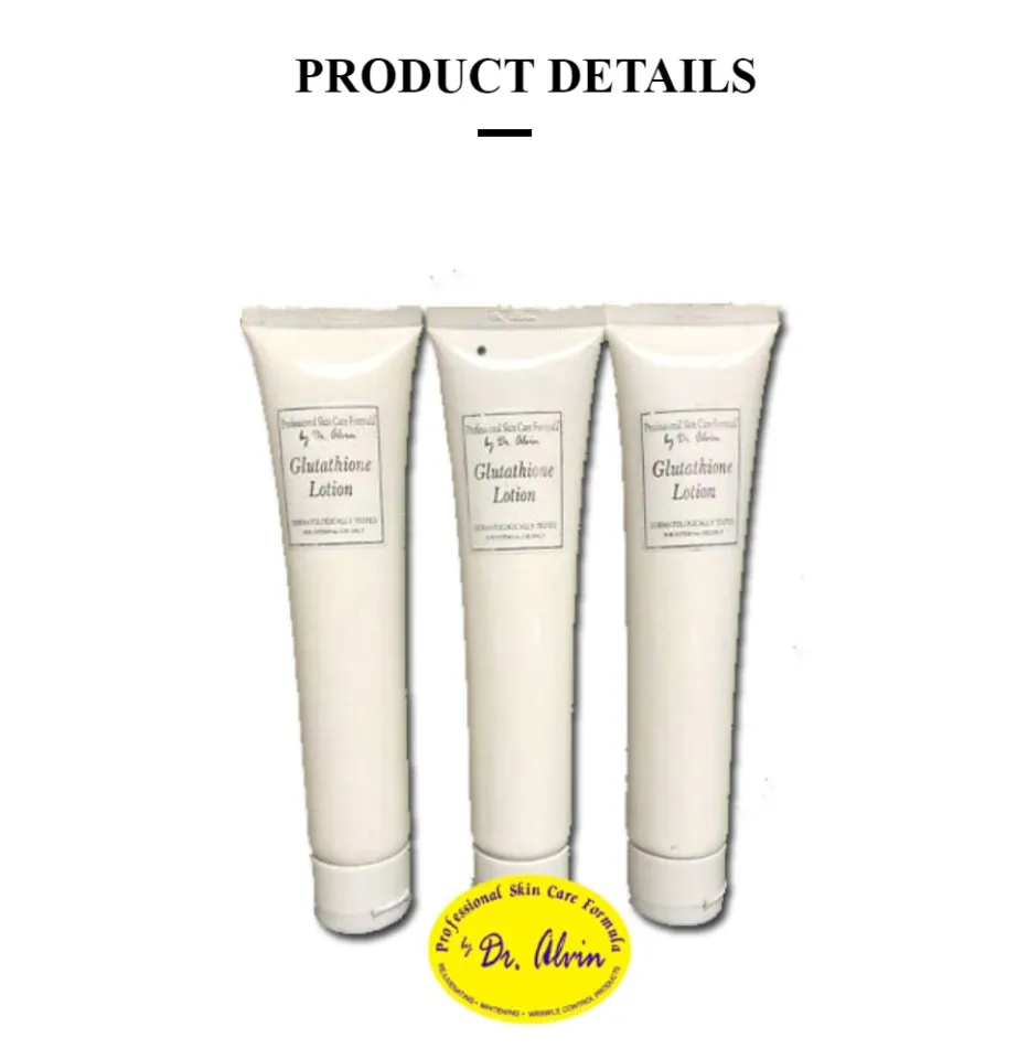 Dr Alvin Glutathione Lotion 120ml Whitening Moisturizing Lotion  Alcohol-Free Paraben-Free Lotion Dermatologically Tested Whitening Lotion  Normal Signs Of Ageing Dry Skin Lotion - Lazada