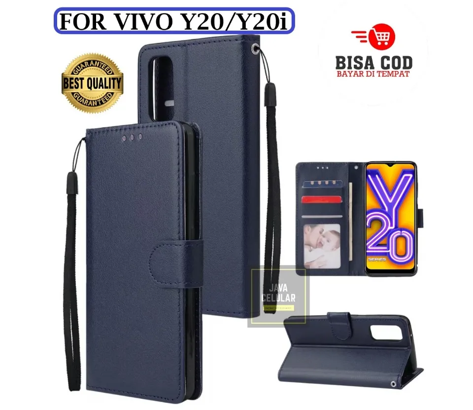 Leather Flip Untuk Vivo Y20 |VIVO Y20S VIVO Y20i (NEW 2020