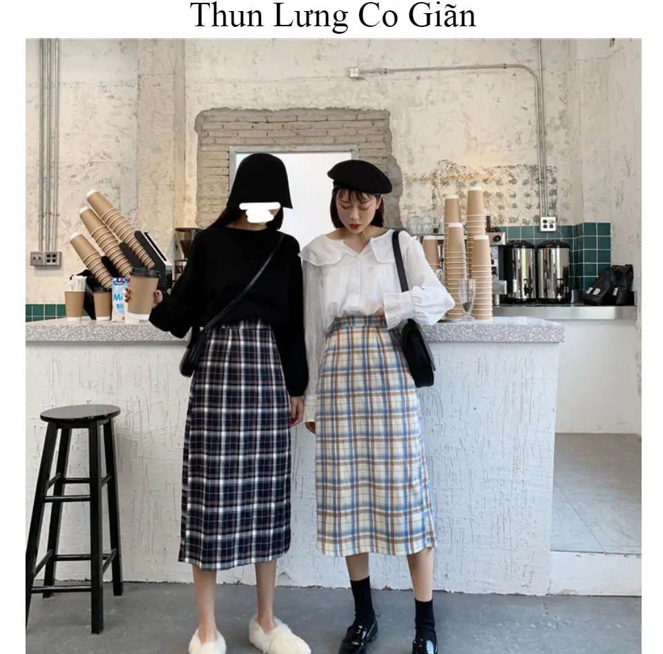 Chân váy dài, chân váy dạ họa tiết kẻ caro phong cách Hàn Quốc ( chất xịn  kèm video, ảnh thật ) - Chân váy | ThờiTrangNữ.vn