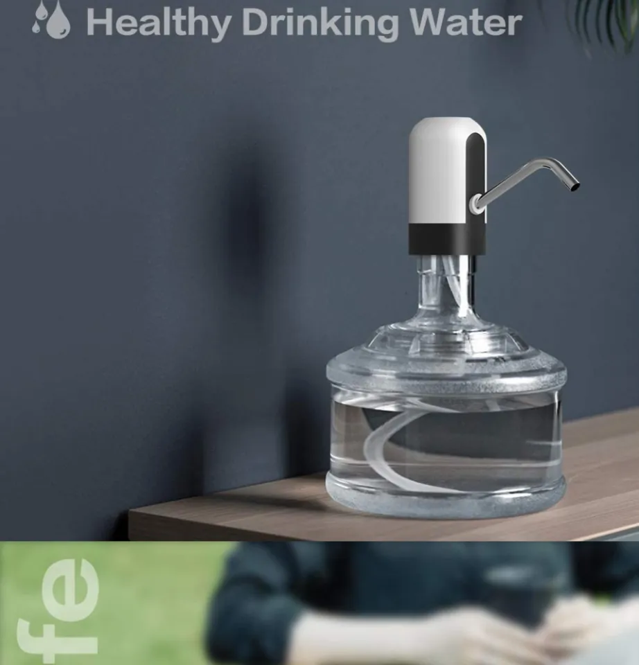 USB Rechargeable Electric Water Bottle Pump – Automatic Dispenser For 2-5 Gallon Jugs, Food-Grade Silicone Hose, Portable For Home Or Camping