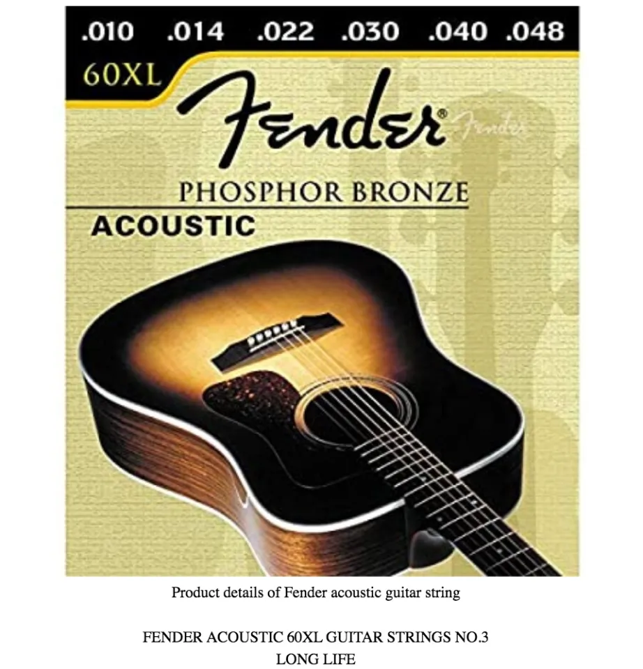 FENDER ACOUSTIC 660L GUITAR STRINGS Lazada PH