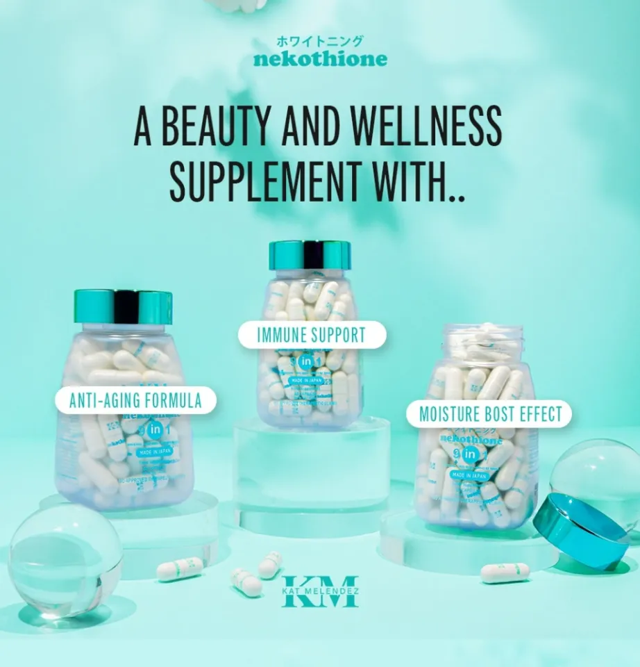 glutathione by kath melendez ON-HAND] 500mg (60 capsules) Nekothione 9 IN 1 Style:Bulk (16 oz) Glutone 1000 Effervescent Tablets cuba