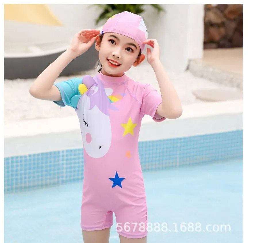KL Ready Stock] Unicorn Swimsuit Children Swimming Suit for Girls
