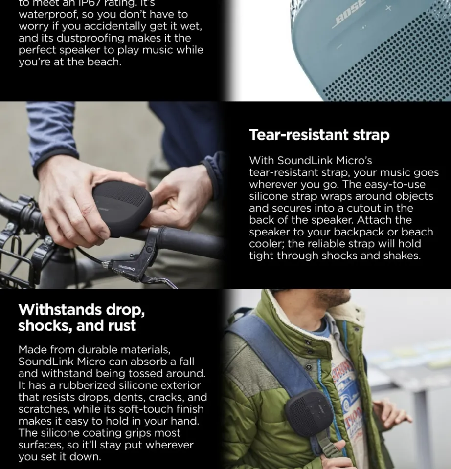 Bose SoundLink Micro — Portable Outdoor Waterproof Speaker with