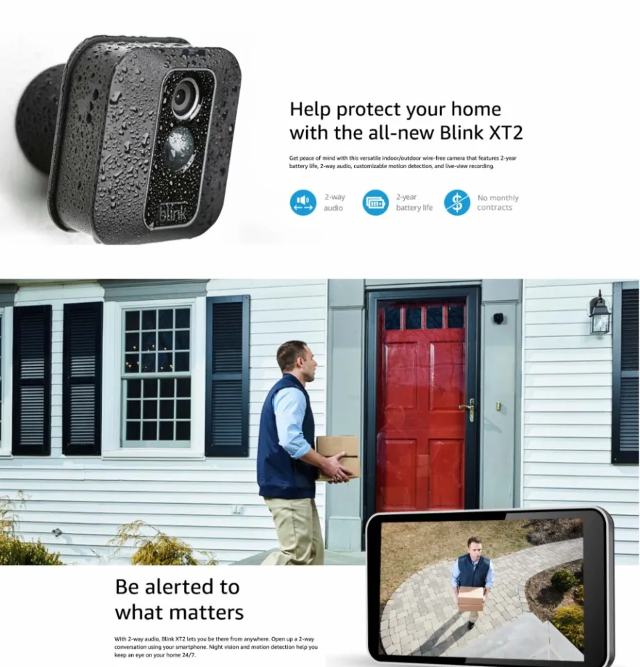 Blink XT2 Outdoor/Indoor Smart Security Camera with cloud storage