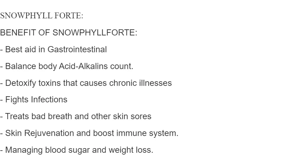 PhytoScience Snowphyll Forte - 15 Sachets De Chlorophylle Antioxydante (détox, Peau, Poids)