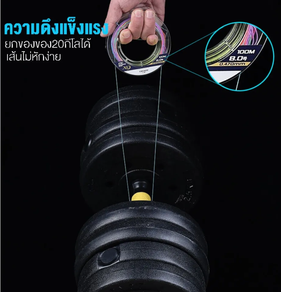 Biteme 100M PEสายการประมงถัก 8 Strand 10-80LB MultifilamentสายการประมงPEสาย