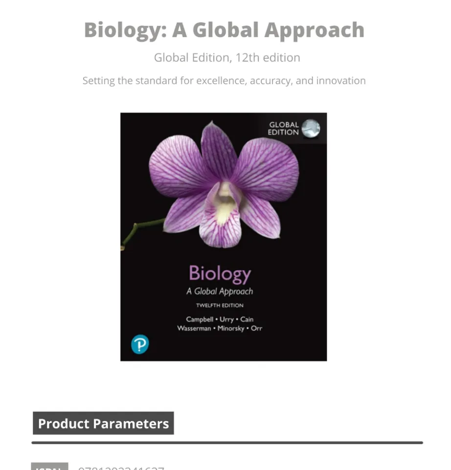 Biology: A Global Approach 第12版 Biology: A Global Approach 12th Latest Edition by Lisa A
