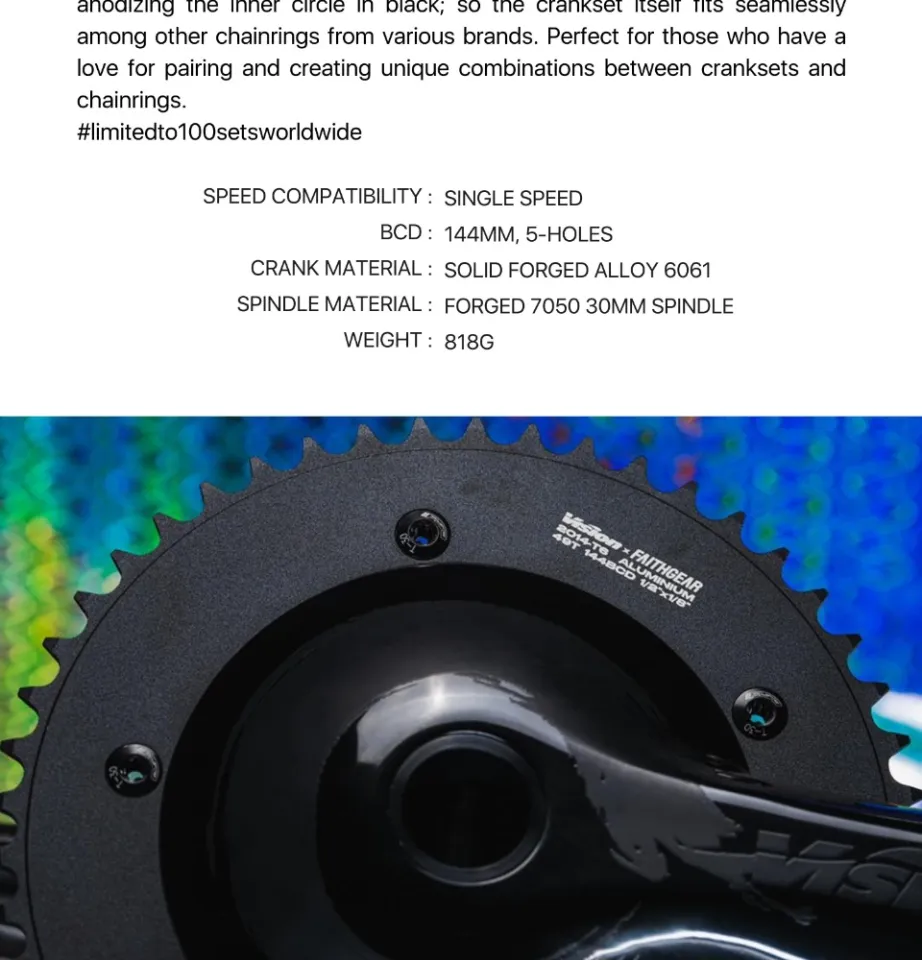 Vision Crankset - Vision x FaithGear Limited Edition Track