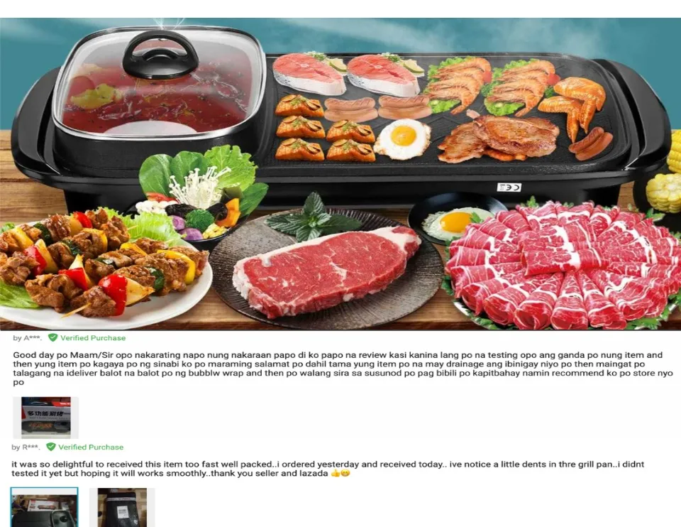 Korean Electric Grill for SAMGYUPSAL SAMGYEOPSAL BBQ HOT POT samgyeopsal gui 2 IN 1 samgyup Korean