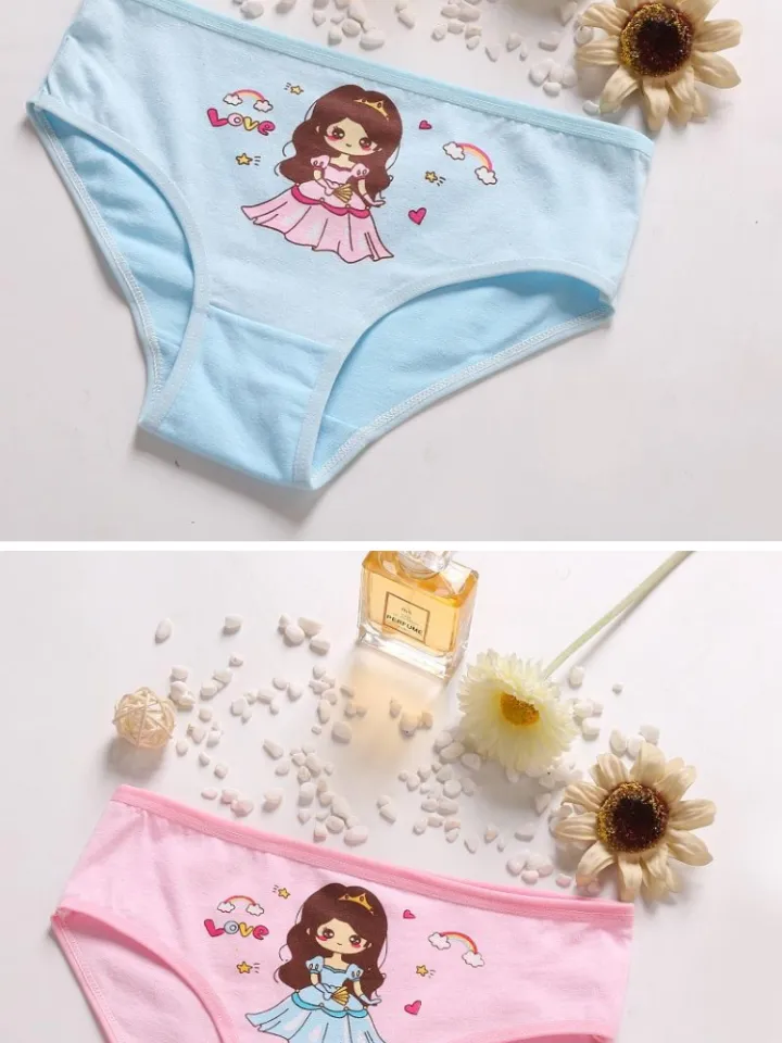 SMY 4 Pcs/Lot Cartoon Panties For Girls Cotton Soft Children Underwear Cute  Lovely Briefs Comfortable Girl Panty Kids Baby Underpants