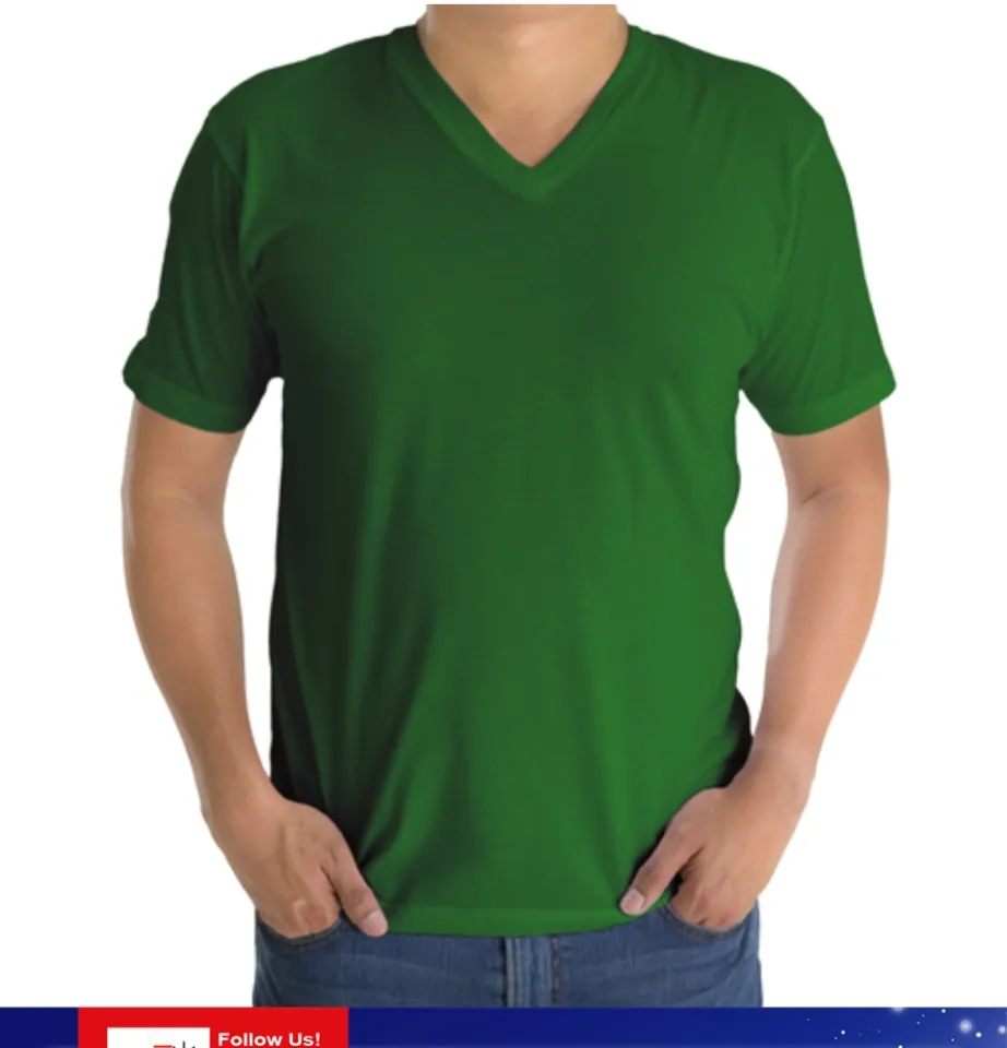 emerald green v neck t shirt