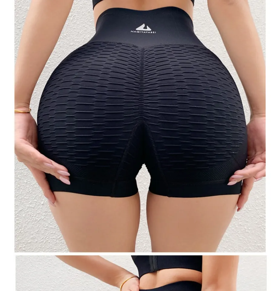 Yoga Shorts Women Elastic Leggings High Waist Tight Butt Lift Sportswear  Fitness