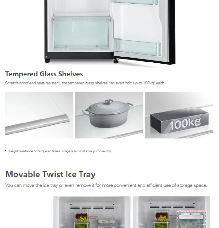 HITACHI R-H350P7MS 290L 2 DOOR REFRIGERATOR STYLISH LINE (STYLISH